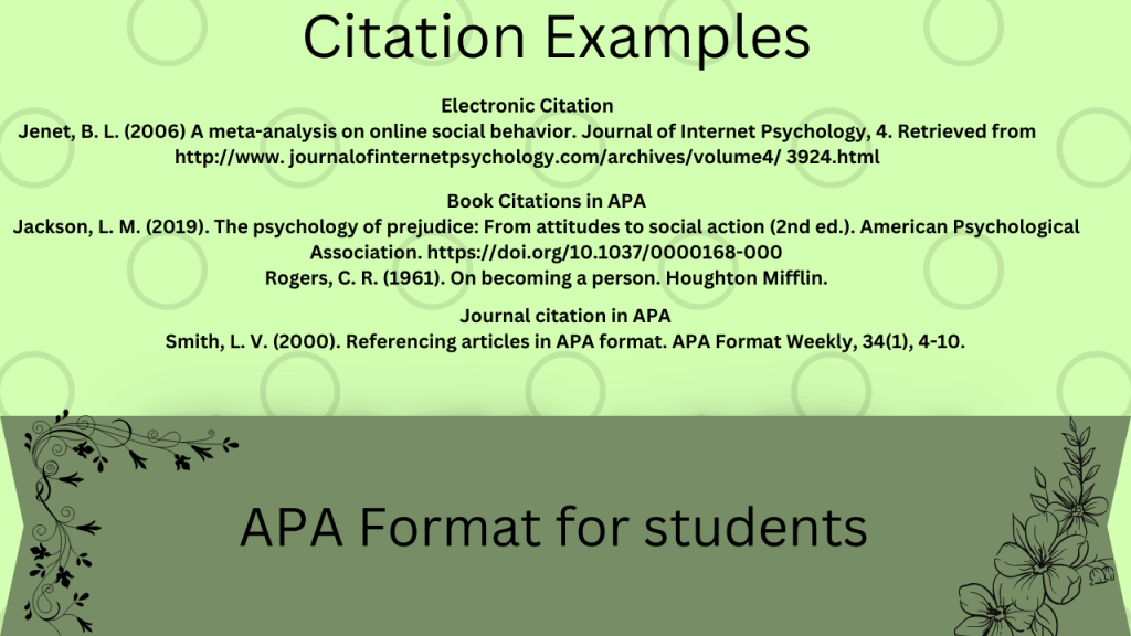 APA Format for Students